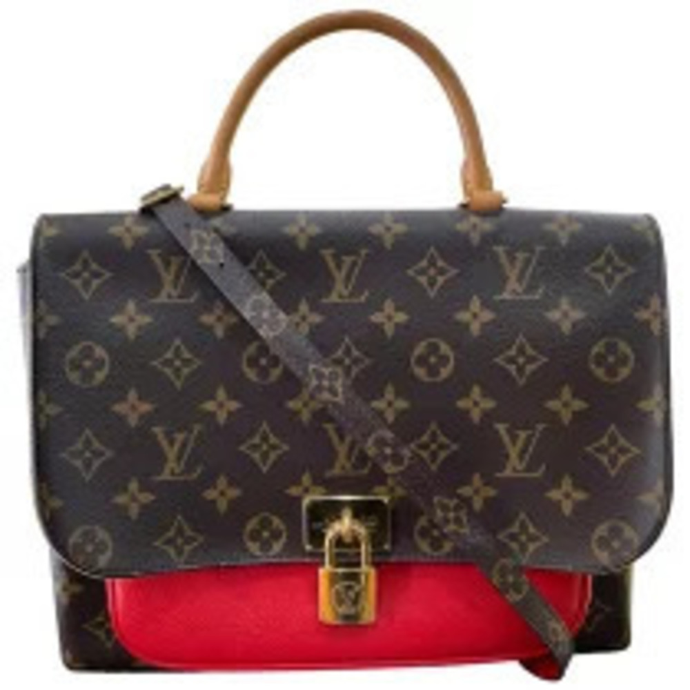 Louis Vuitton Marignan Monogram Top Handle Bag Canvas Leather Brown